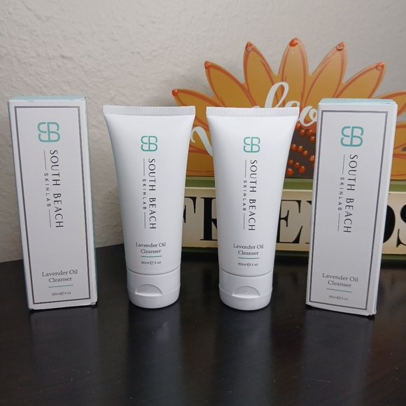 South Beach Skinlab Lavender Oil Cleanser set of two sealed 3 ounce containers